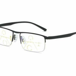 Titanium progressive far and near dual-use reading glasses