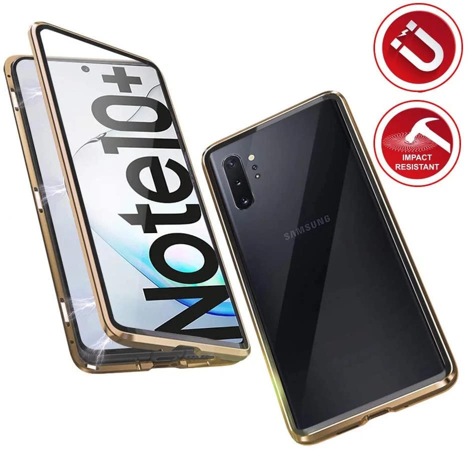 Upgraded Two Side Tempered Glass Magnetic Adsorption Phone Case For Samsung Galaxy Note10+5G Note10+ Note10 Note10Lite Note20 Note20Ultra