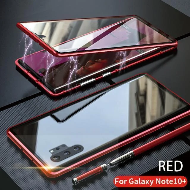 Upgraded Two Side Tempered Glass Magnetic Adsorption Phone Case For Samsung Galaxy Note10+5G Note10+ Note10 Note10Lite Note20 Note20Ultra