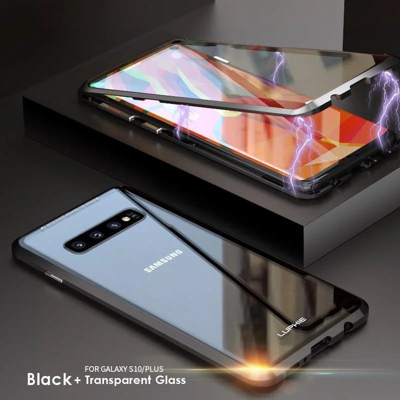 Upgraded Two Side Tempered Glass Magnetic Adsorption Phone Case For Samsung S10 S10Plus S10E S105G S10Lite