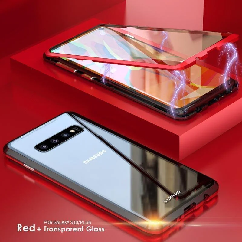 Upgraded Two Side Tempered Glass Magnetic Adsorption Phone Case For Samsung S10 S10Plus S10E S105G S10Lite