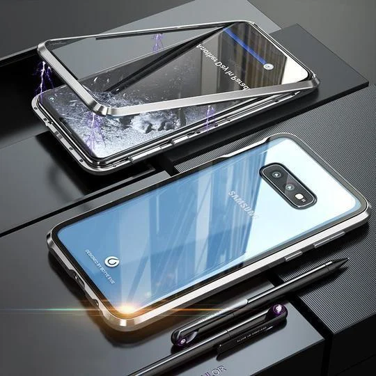 Upgraded Two Side Tempered Glass Magnetic Adsorption Phone Case For Samsung S10 S10Plus S10E S105G S10Lite