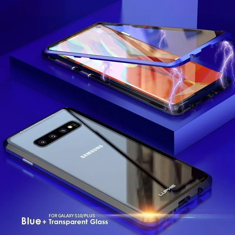 Upgraded Two Side Tempered Glass Magnetic Adsorption Phone Case For Samsung S10 S10Plus S10E S105G S10Lite