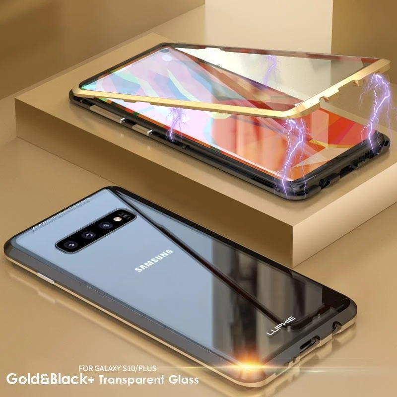 Upgraded Two Side Tempered Glass Magnetic Adsorption Phone Case For Samsung S10 S10Plus S10E S105G S10Lite