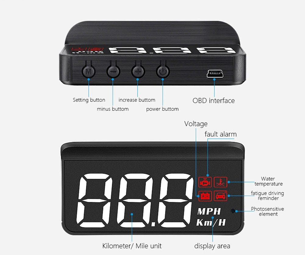 Velocitur OBD2 Heads Up Display (HUD)