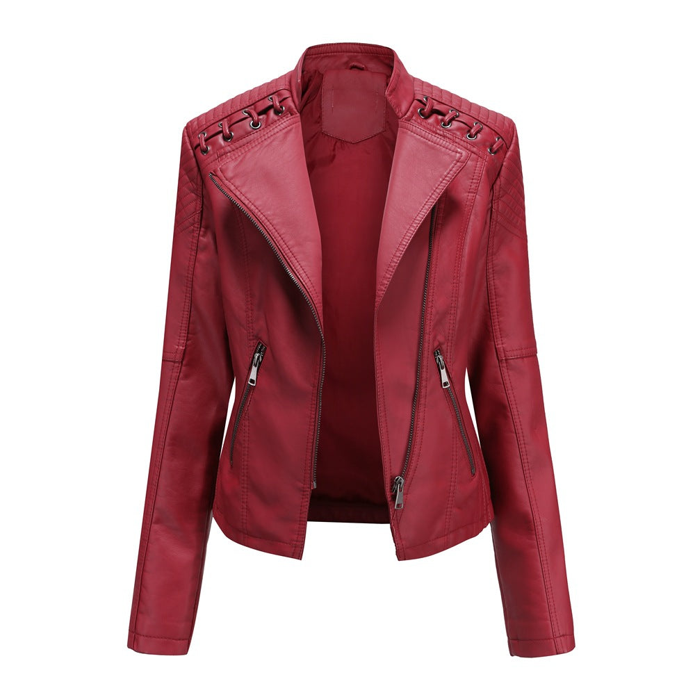 Washed Lambskin Leather Jacket