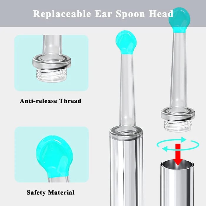 Wi-Fi visible wax elimination spoon, USB HD load otoscope