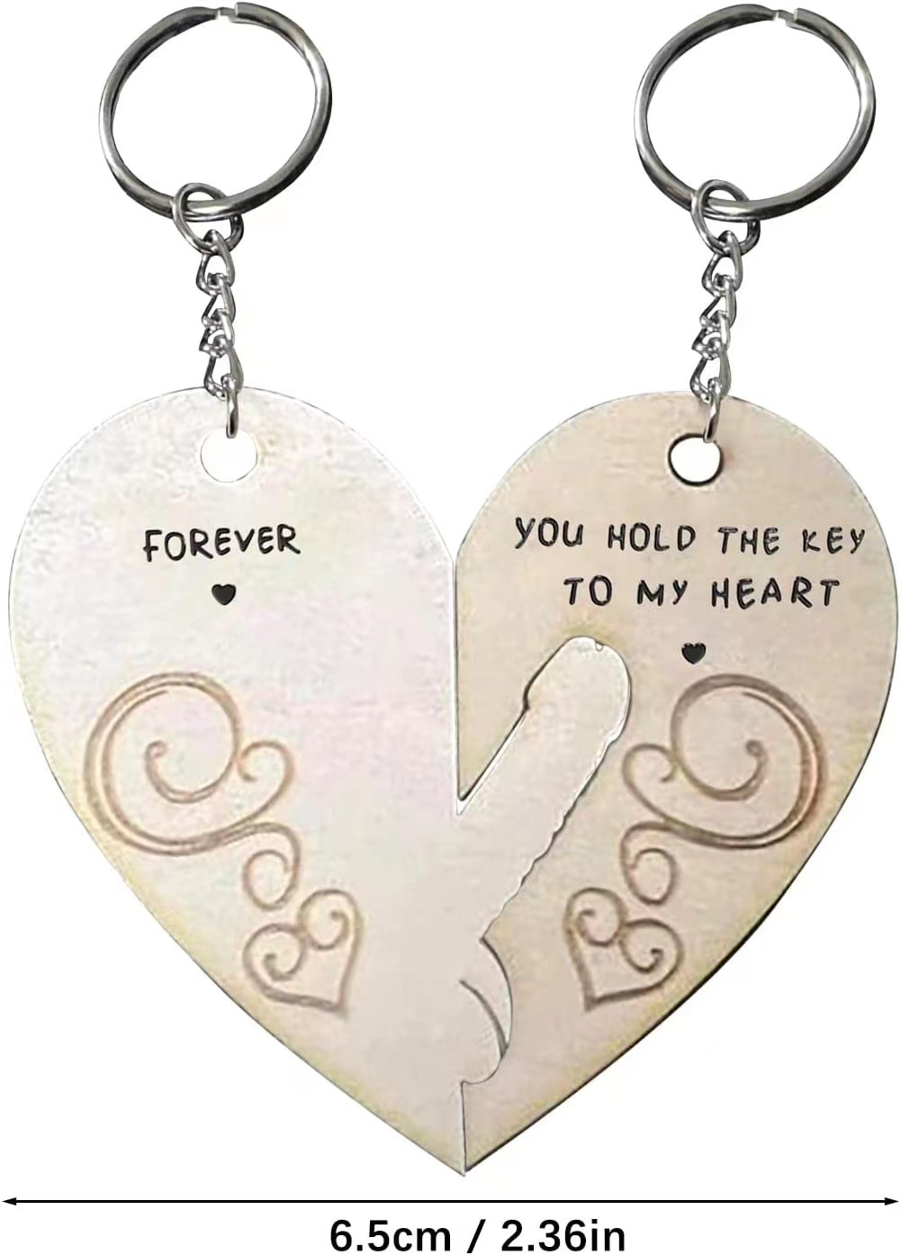 You Hold The Key to My Heart & Forever Couple Keychain