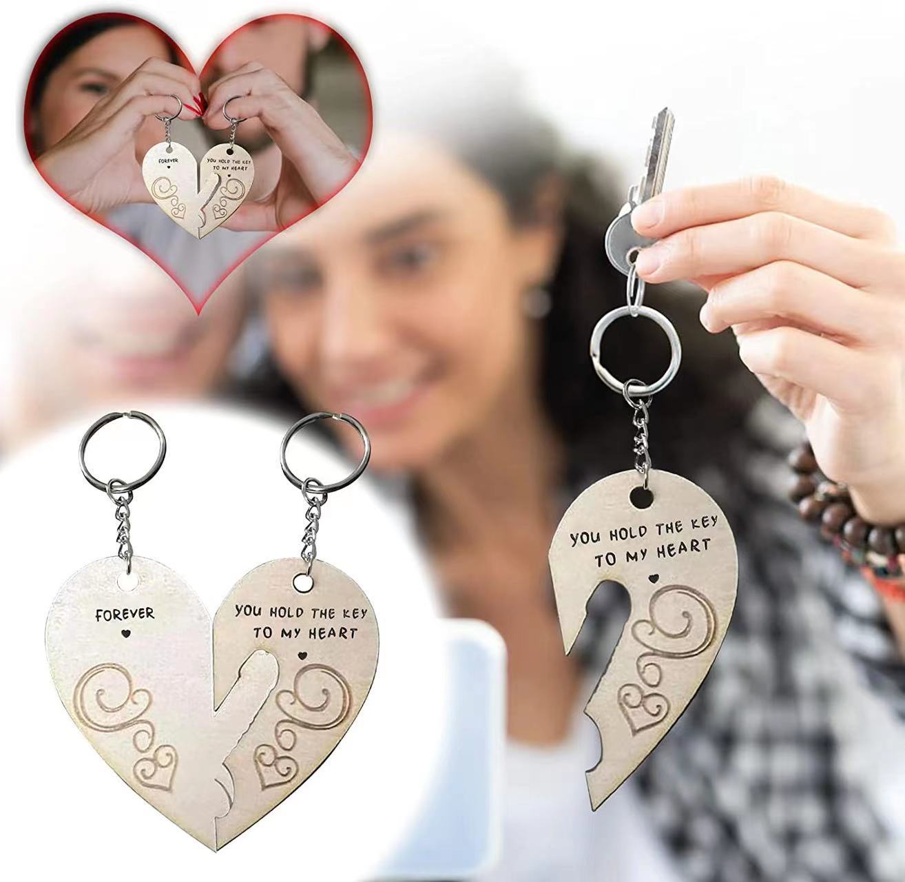 You Hold The Key to My Heart & Forever Couple Keychain