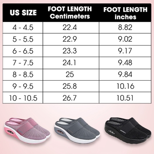 (#1 SUMMER TREND 2023) Air Cushion Slip-On Walking Shoes Orthopedic Diabetic Walking Shoes