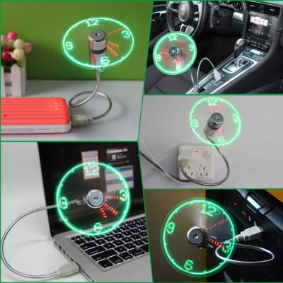 2-IN-1 USB LED CLOCK FAN