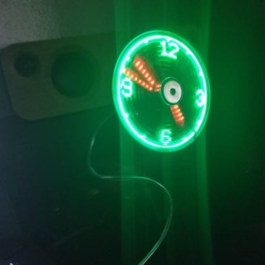 2-IN-1 USB LED CLOCK FAN