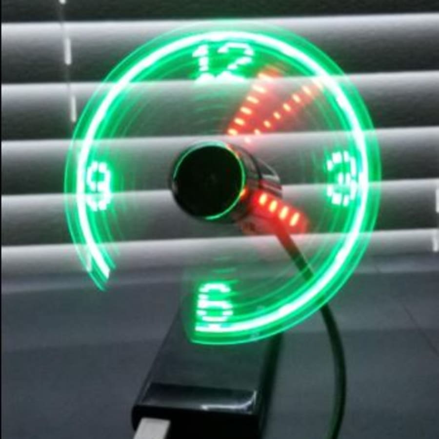 2-IN-1 USB LED CLOCK FAN