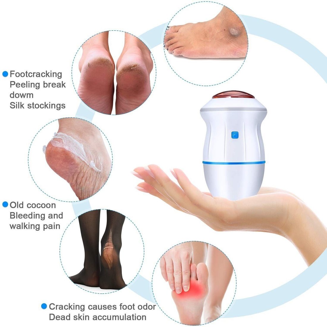 2023 New Electric Foot Grinder Skin Hard Rupture Skin Trimmer Dead Skin