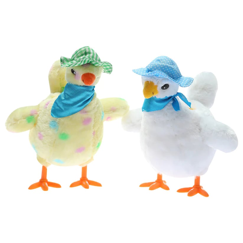 2023 New Style Easter Plush Toys Lay Eggs Musical Chicken