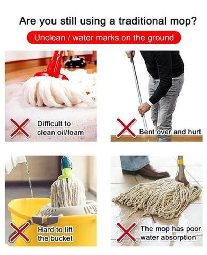 360° Rotatable Adjustable Cleaning Mop