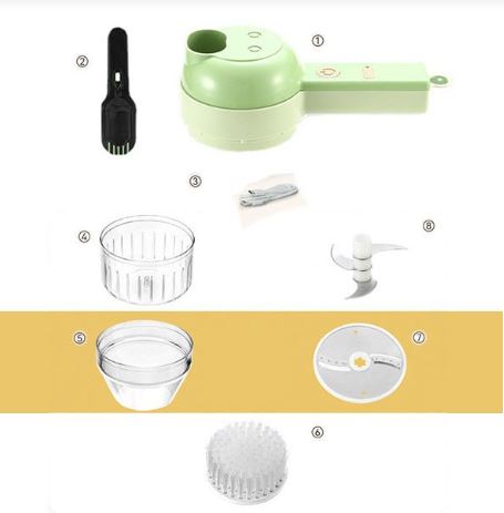 4 In 1 Handheld Electric Vegetable Cutter Set