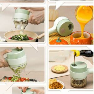 4 In 1 Handheld Electric Vegetable Cutter Set