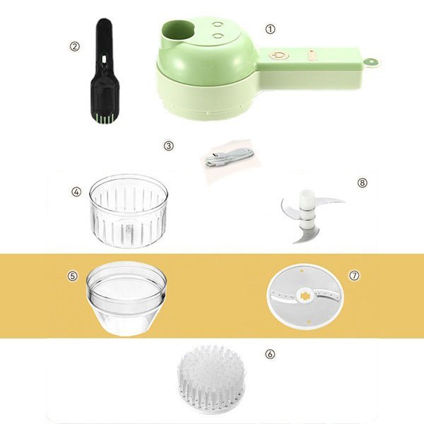 4 in 1 Portable Electric Vegetable Cutter Set