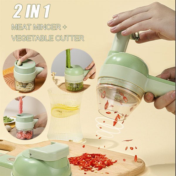 4 in 1 Portable Electric Vegetable Cutter Set