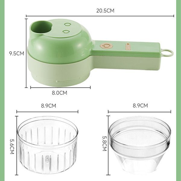 4 in 1 Portable Electric Vegetable Cutter Set