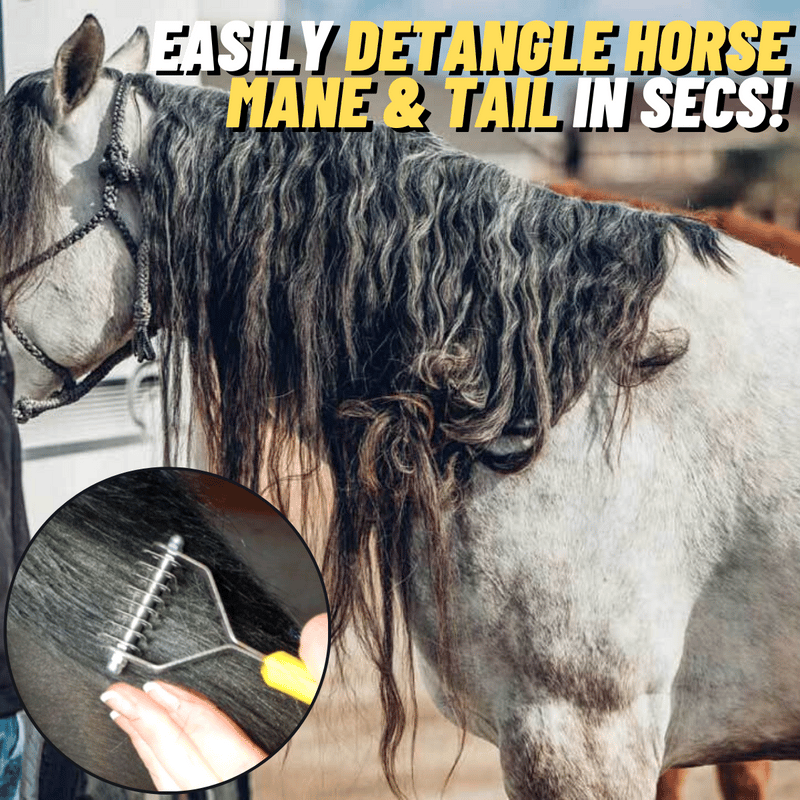 (45% OFF-Last 2 Days Promotion) Equine Care Mane & Tail Grooming Rake