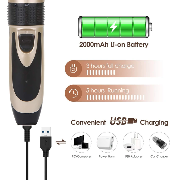 (45% OFF-Last 2 Days Promotion) Low Noise Horse Cordless Clipper Kit