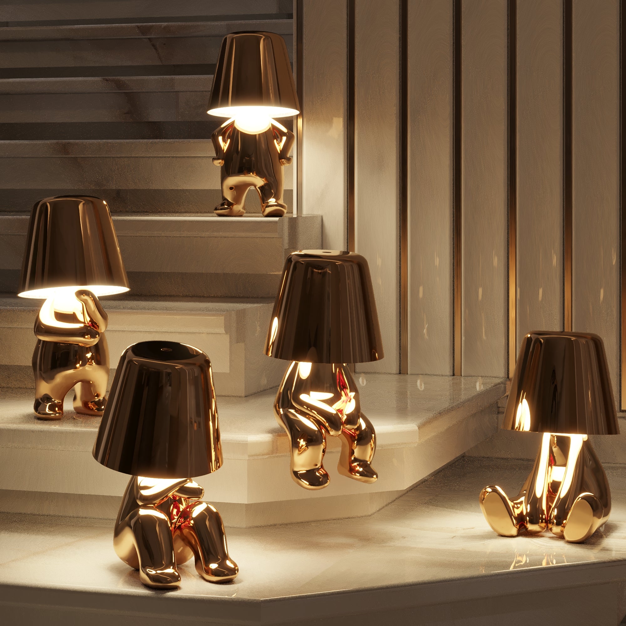 5 Brothers Gold – Cordless Lamp Collection