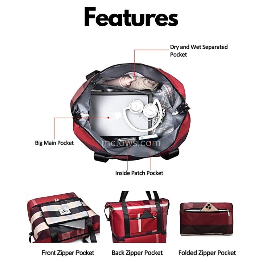 All-in-One Collapsible Wet & Dry Travel Duffel Bag