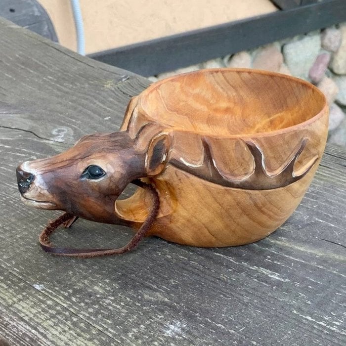 Animal Handmade Wooden Cup