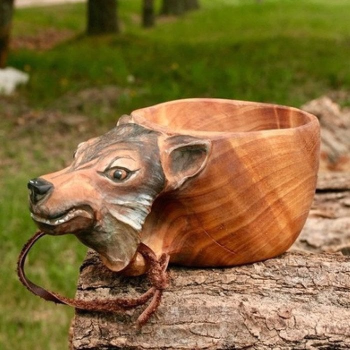 Animal Handmade Wooden Cup