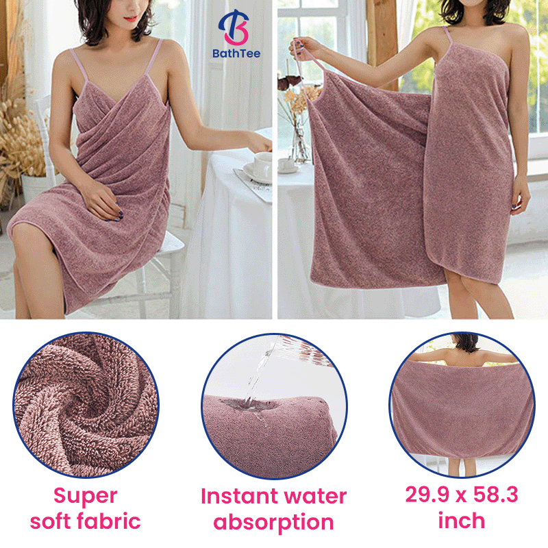 BathTee - Ultra Soft Wearable Bath Towel