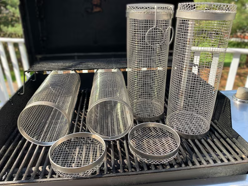 BBQ outdoor grill net / Barbecue Stainless Steel Wire Mesh Cylinder