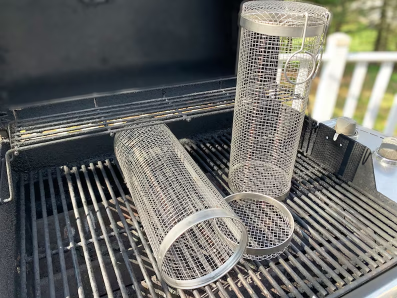 BBQ outdoor grill net / Barbecue Stainless Steel Wire Mesh Cylinder