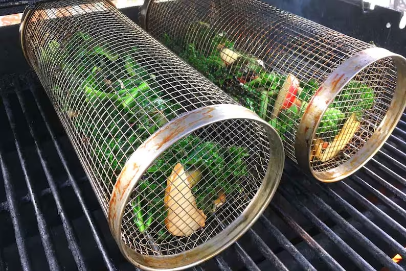 BBQ outdoor grill net / Barbecue Stainless Steel Wire Mesh Cylinder