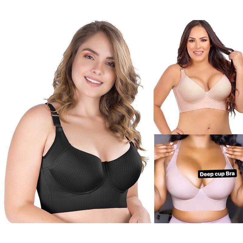 BUY 1 GET 1 FREE - Hide Back Fat Full Back Coverage-Deep Cup Bra