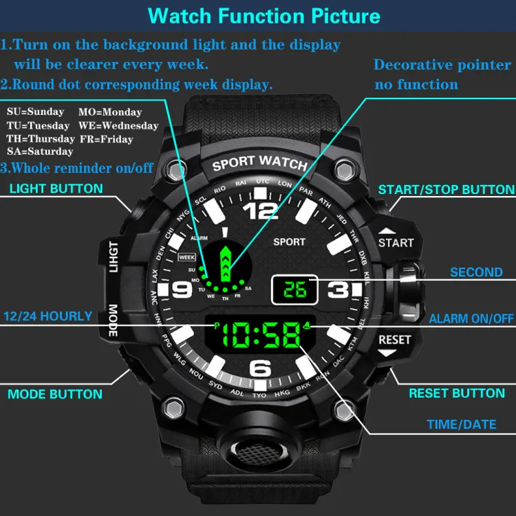 Buy 1 Get 1 Free - Multifunctional Waterproof Outdoor Sports Watch