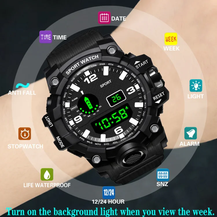 Buy 1 Get 1 Free - Multifunctional Waterproof Outdoor Sports Watch