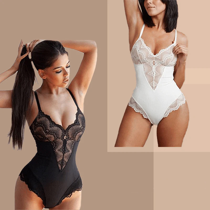 BUY 1 GET 1 FREE - Sexy Lace Tummy Control Bodysuit