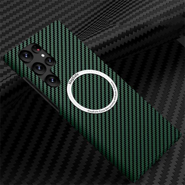 CARBON FIBER MAGNETIC CASE FOR SAMSUNG S23 S22 S21 ULTRA PLUS 5G