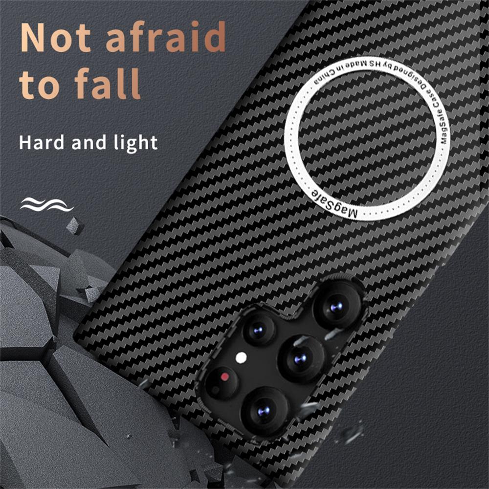 CARBON FIBER MAGNETIC CASE FOR SAMSUNG S23 S22 S21 ULTRA PLUS 5G