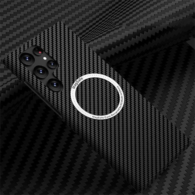 CARBON FIBER MAGNETIC CASE FOR SAMSUNG S23 S22 S21 ULTRA PLUS 5G