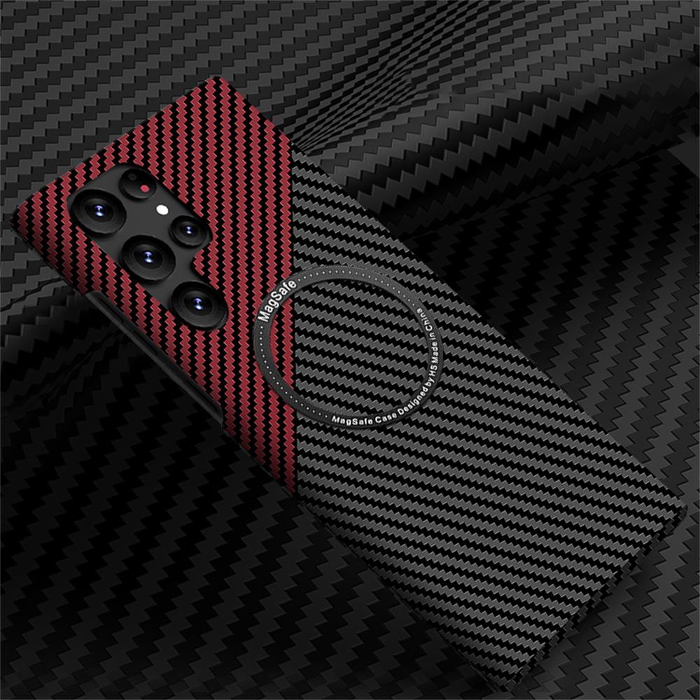 CARBON FIBER MAGNETIC CASE FOR SAMSUNG S23 S22 S21 ULTRA PLUS 5G