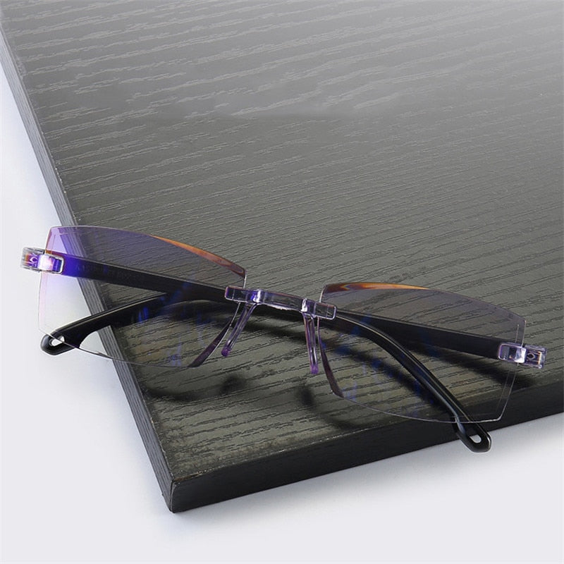 ColorLight Blue gems high hardness Anti-wear anti blue light intelligent dual focus reading glasses