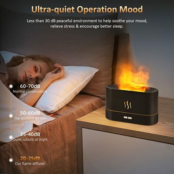 Diffuser Humidifier with Flame Fire Effect - Lulunami