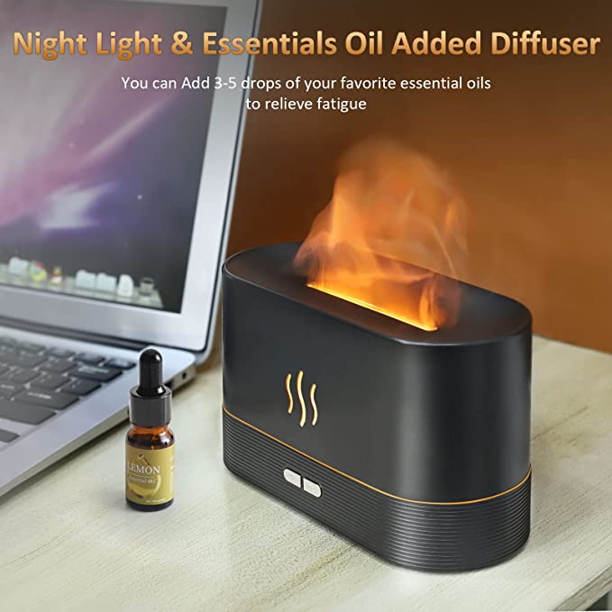 Diffuser Humidifier  with Flame Fire Effect