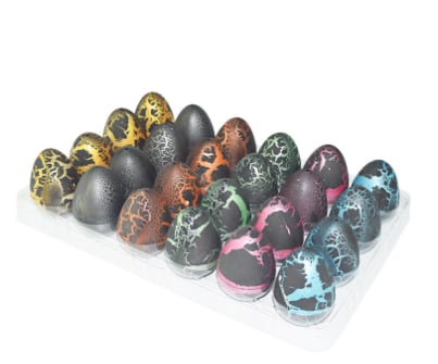 Easter Early Special 49% OFF Sale - Interesting watercolor cracked dinosaur hatching egg.