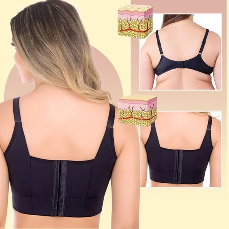 Fashion Deep Cup Bra Hide Back Fat Full Back Coverage Push Up Bra With Shapewear Incorporated