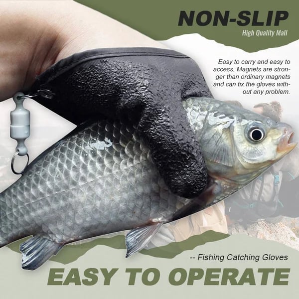 Fishing Catching Gloves Non-slip Fisherman Protect Hand