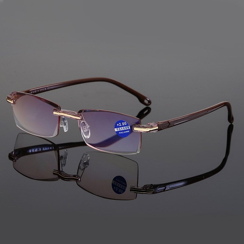 FoldFlat Sapphire High Hardness Anti-blue Progressive Far And Near Dual-Use Reading Glasses